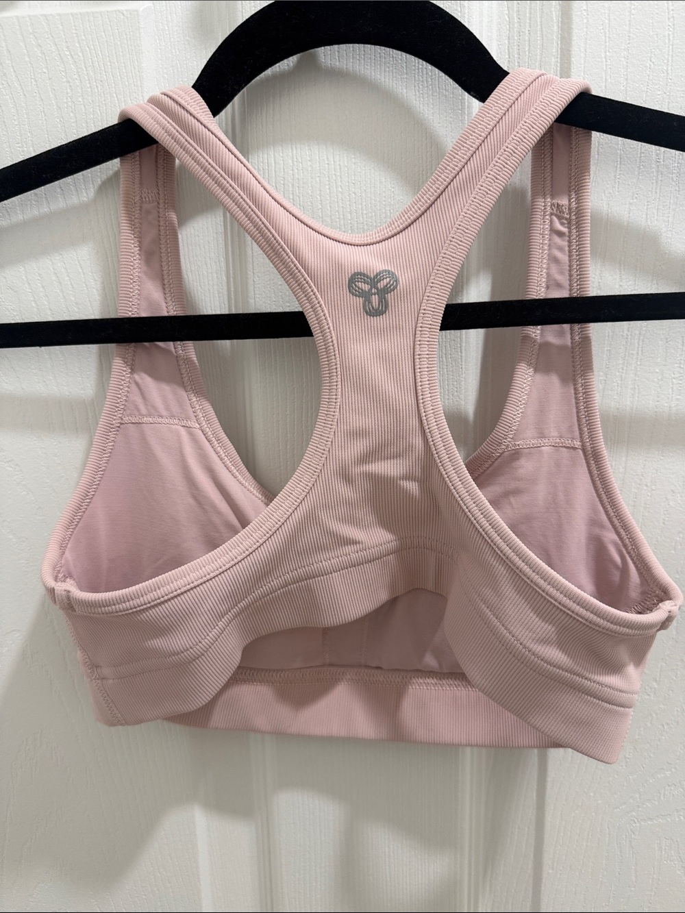 Aritzia Blush Ribbed Racerback Sports Bra - Picture 3 of 3